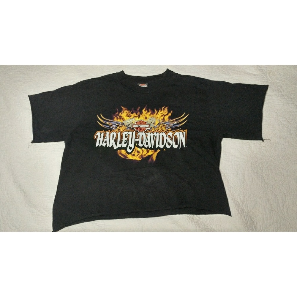 Vintage Harley Davidson Cropped Tee